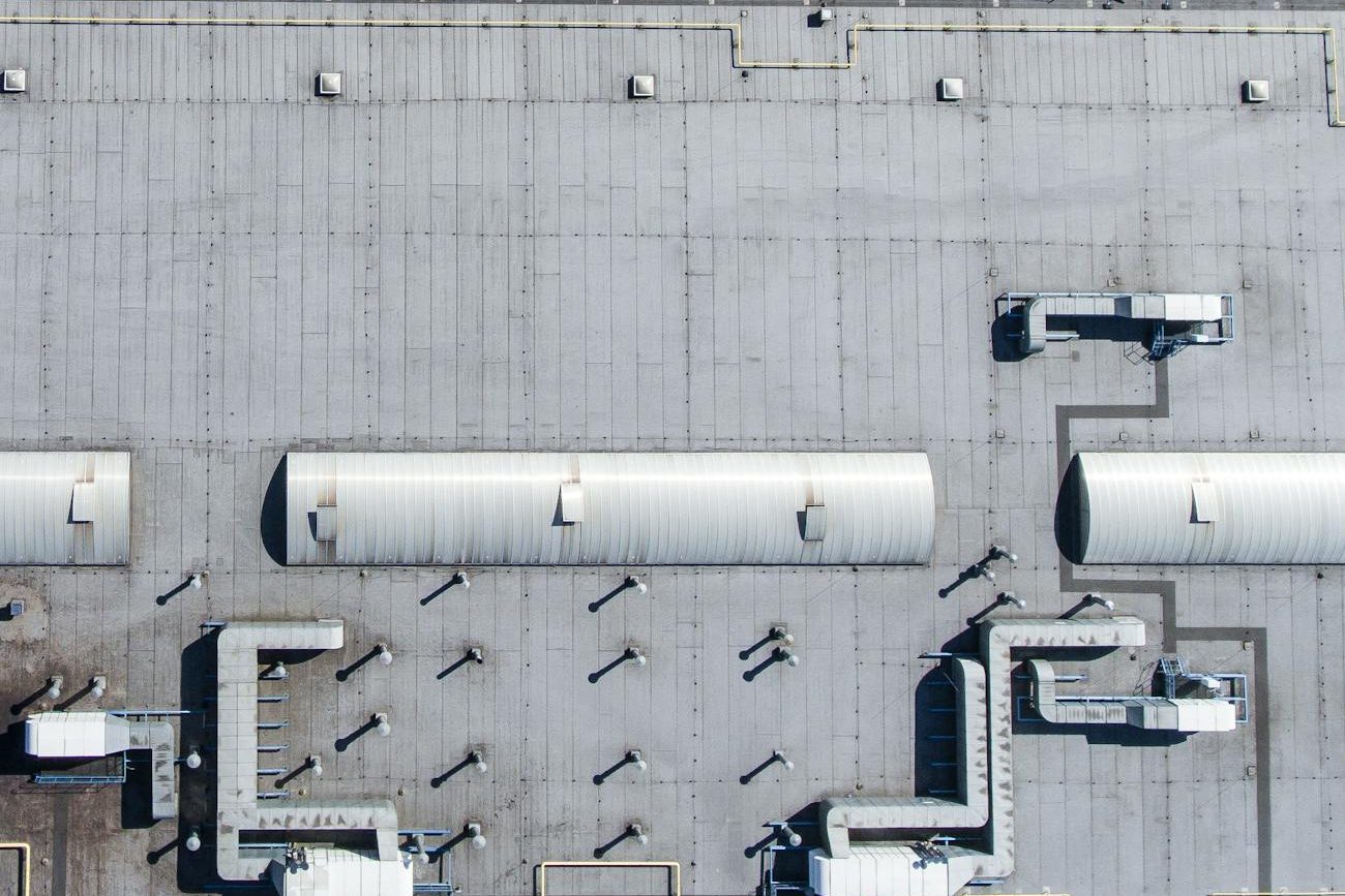 aerial view of white buildings